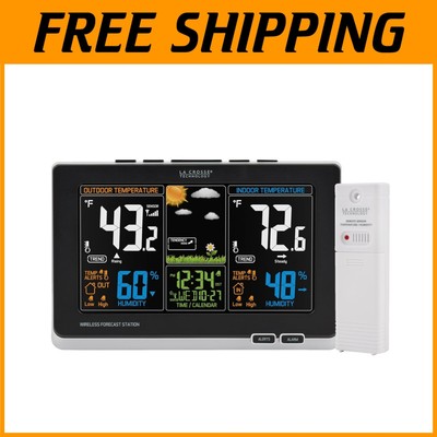 Advanced Wireless Weather Station with Full-Color LCD & Temperature Alerts