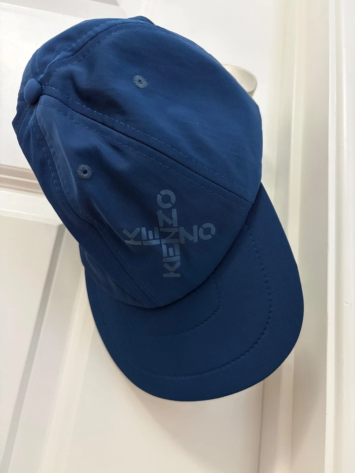 Boné de beisebol KENZO Paris Little X logotipo tinta azul tamanho único novo com etiquetas - Imagem 2 de 4