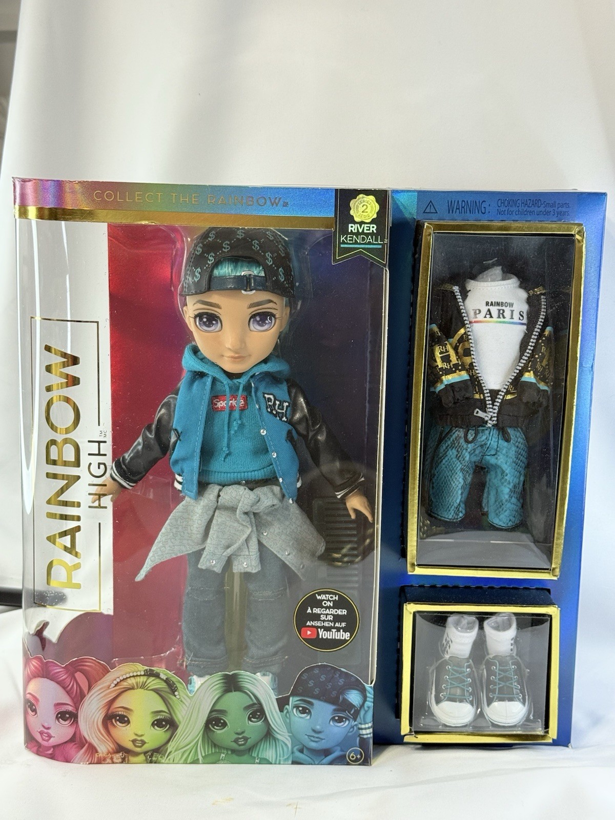Rainbow High River Kendall Series 2 Teal Hair Boy Articulate
