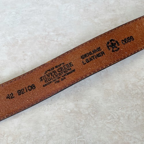 Silver Creek Collection Leather Belt Western Tooled Mallard Ducks Size 42 - Picture 7 of 7