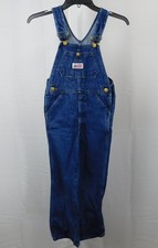 Vintage Liberty Cotton Denim Bib Overalls Dark Wash Kids Size 7