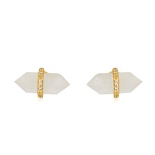 Moonstone Pencil Designer 925 Silver Women's Post Stud Earrings Jewelry