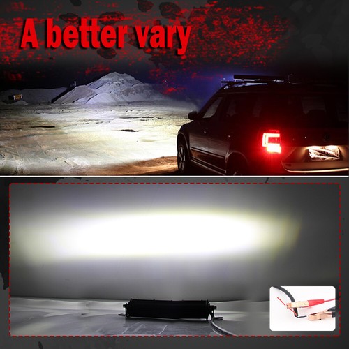 Barra de luz LED delgada 8" pulgadas 180W blanca de una sola fila combo todoterreno SUV camión SUV - Imagen 2 de 14