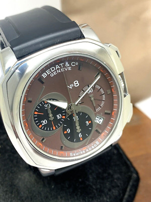 Bedat & CO No. 8 Mens Watch 867.010.410 Swiss Automatic Chronograph Brown Dial