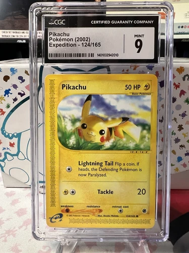 Pokemon - Pikachu - CGC 9 Mint - Expedition 124/165 - Freshly Graded
