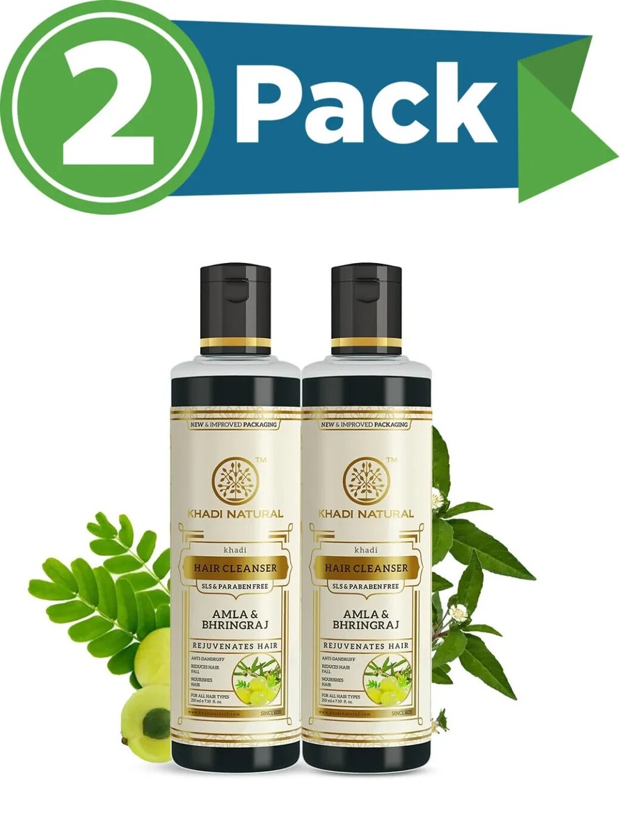 Khadi Natural Amla & Bhringraj Hair Cleanser Shampoo (210ml x 2