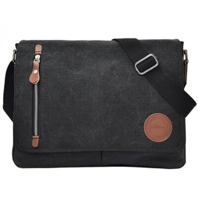 Borsa a tracolla uomo tela vintage tracolla lavoro viaggi sport