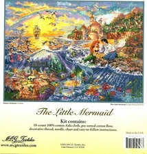 MG Textiles Disney Dreams Collection Little Mermaid Counted Cross Stitch Kit