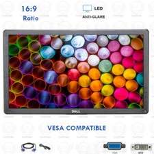 Dell LED Monitor 20" in Computer PC monitor LCD HDMI VGA DVI With Cable VESA