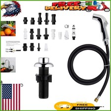 Effortless Deck Mount Kitchen Sprayer with Thumb Trigger  Modern Chrome Look