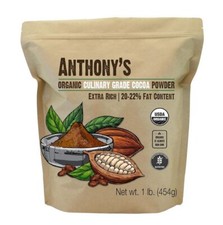 Anthony's Organic Culinary Grade Cocoa Powder, 1 lb, Dutch Processed Baking Coco
