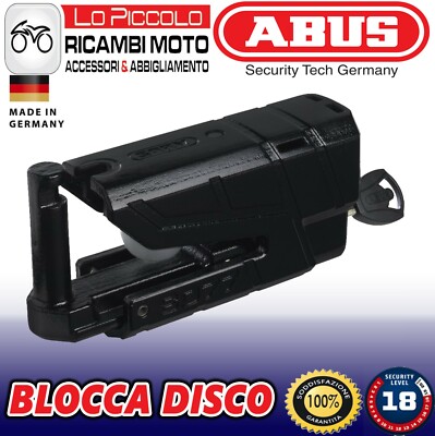 Granit Black X-Plus 8077 Anti-Theft Disc Lock Abus Cemented Pin Alarm