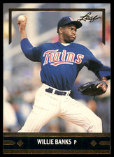 1991 Leaf - Willie Banks #BC5 - Minnesota Twins - Gold Leaf Rookies Baseball