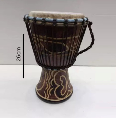 Holztrommel (Djembe) Größe: H-26cm x B-14cm x L-12,5