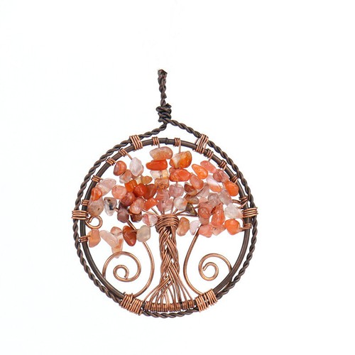 Crystal Multicolor Mix Tree Of Life Gemstone Seven Chakra Pendant, For Healing At ₹ 40/piece In