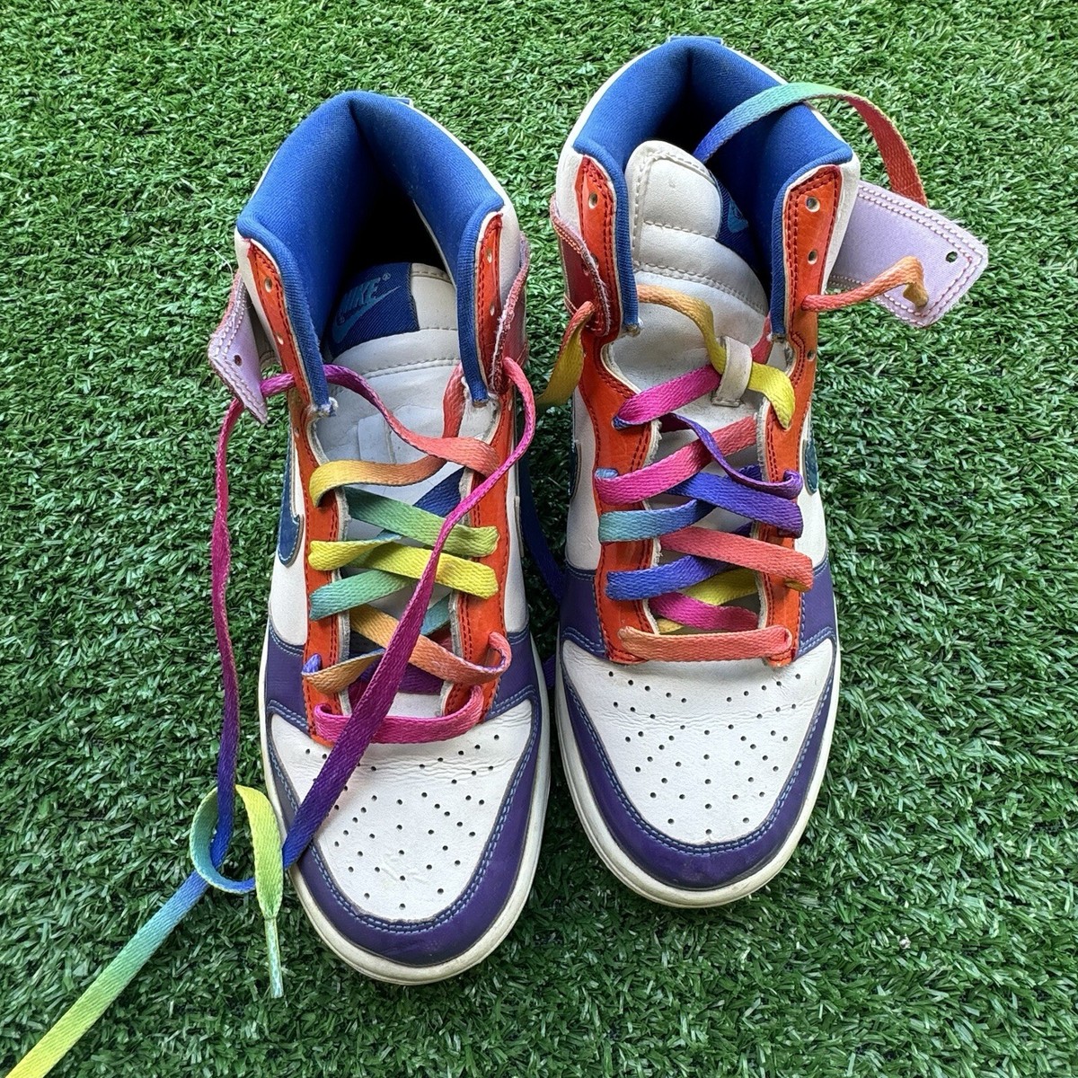 Nike Dunk High Premium Rainbow Patent Leather 318633-141 Nike Dunk High Premium Rainbow Patent Leather 318633-141