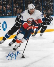 JOHNNY BOYCHUK signed 8x10 photo NEW YORK ISLANDERS