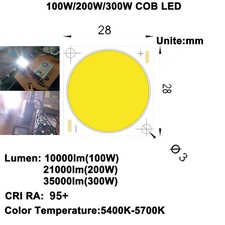 Hohe CRI Ra 95+ 100W/200W/300W/500W COB LED weiß oder Heizkörper LED-Linse