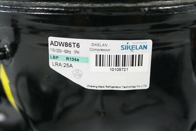 SIKELAN ADW86T6 REFRIGERATION COMPRESSOR 1/3 HP 819BTU 110-120V