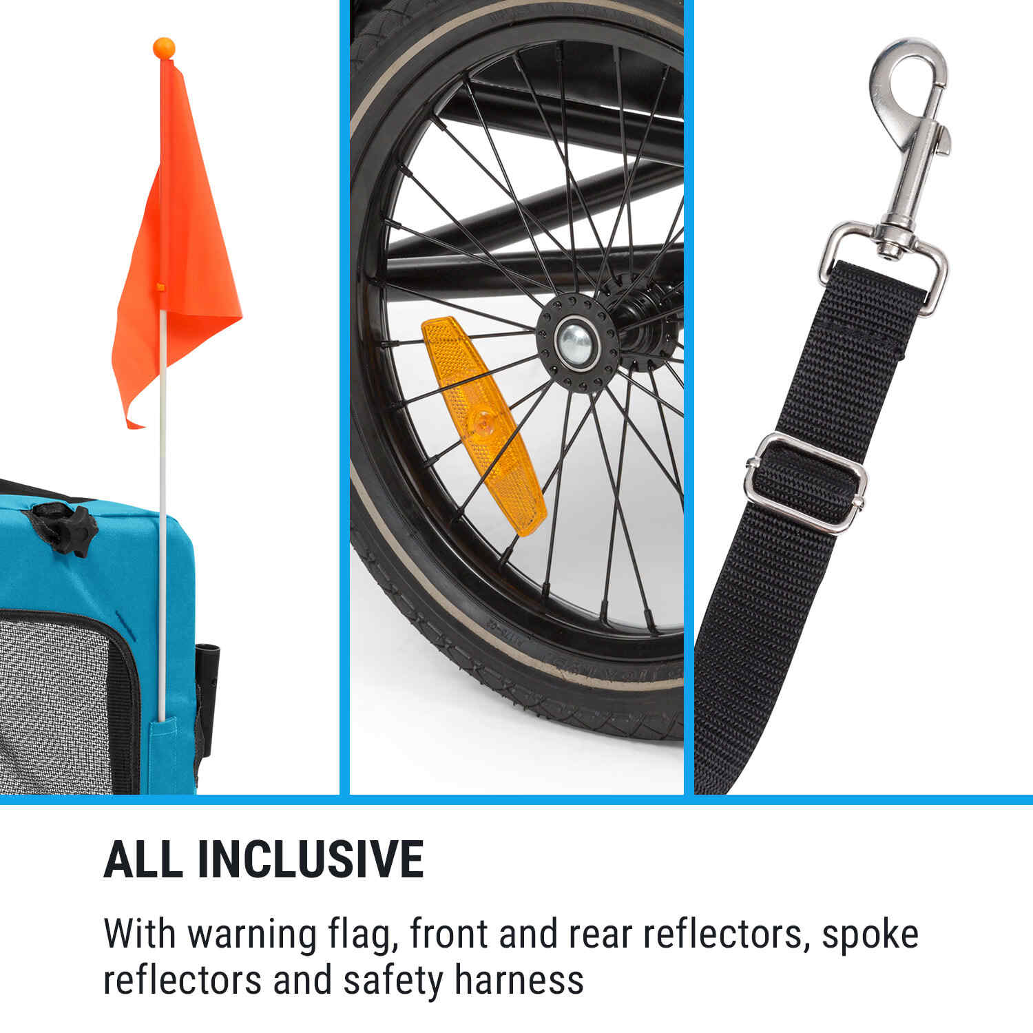 Bike Trailer Pet Carrier Dog Trailer for Bike Dog Pushchair Cargo