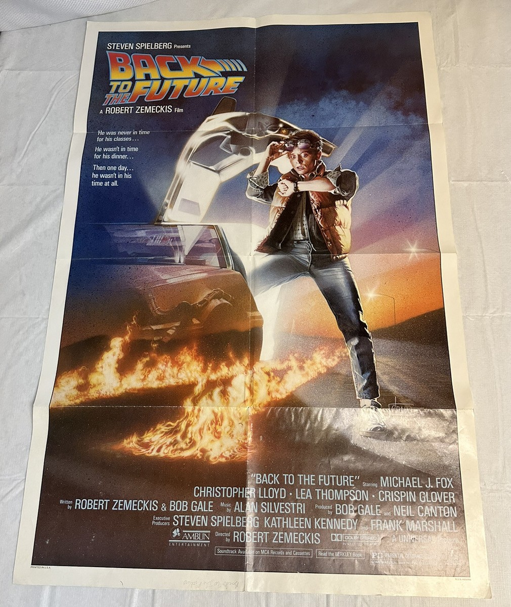 Vintage BACK TO THE FUTURE Original One Sheet Movie Poster