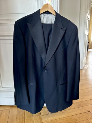 Smoking Aquascutum 46R Jacket, Hose 40R Schwarz