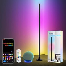 Led Floor Lamp, Corner Lamp Compatible with Alexa, Corner Floor Lamp with Mus...