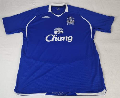Everton mens XXL 2008-09 home shirt, Umbro, short sleeved