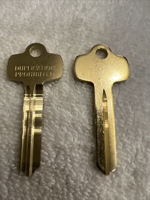 Lot Of 2 New Jet 1A1C1-NS Key Blanks Best Arrow Falcon Locks A1114C Brass Best C