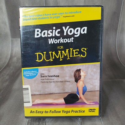 Basic Yoga Workout for Dummies (DVD, 2001) With Sara Ivanhoe - Brand New Sealed!