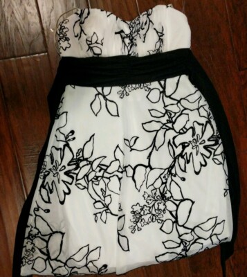 Speechless Girls Dress Size M Sleeveless Formal color white with black