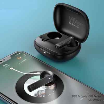 USAMS SM001 Bluetooth Wireless Earbuds Headphone Handsfree With Charging Box
