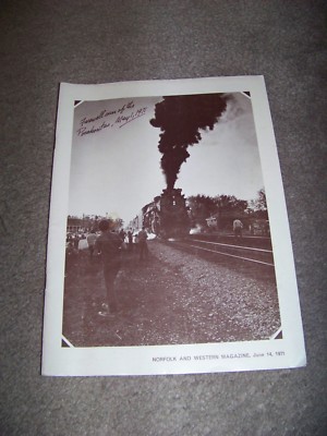 14. Juni 1971 Norfolk and Western Magazine Abschiedslauf Pocahontas 1. Mai 1971