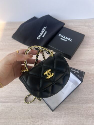NEWCHANEL Mini Black leather chain bag vic birthday gift limited giveaway Gift - Zdjęcie 15 z 15