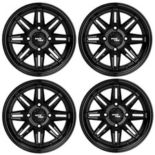 4pcs 12 Rocktrix Rt103 Golf Cart Wheels 12x7 4x101.6 4x4 34 Offset Black