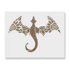 Mandala Dragon Stencil - Reusable Mylar Stencils for Painting