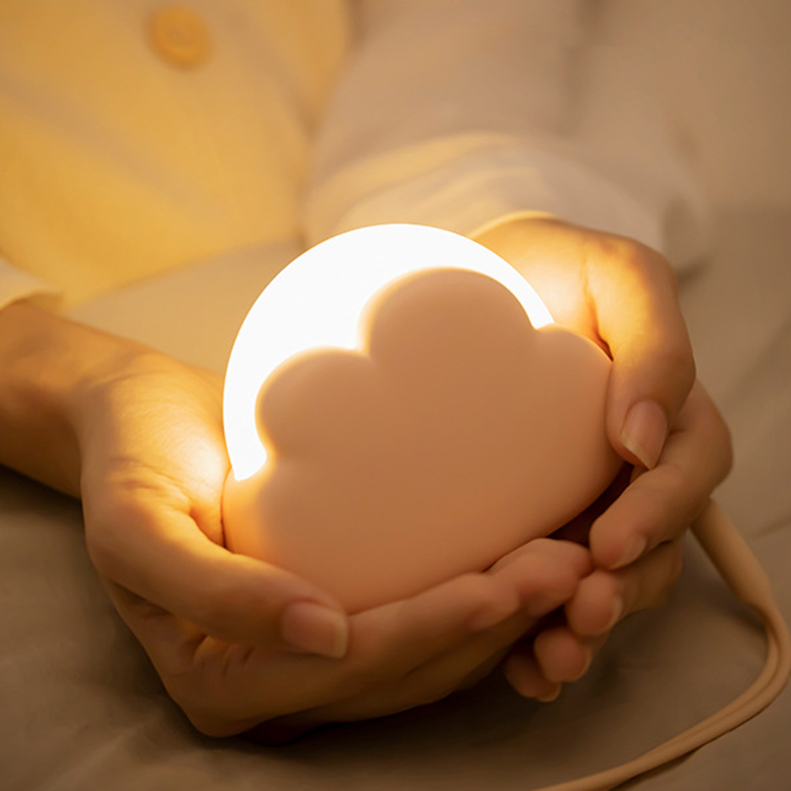 Dimmable 4-Level Desk Lamp with Long Standby Cloud Night Light No Flicker-image