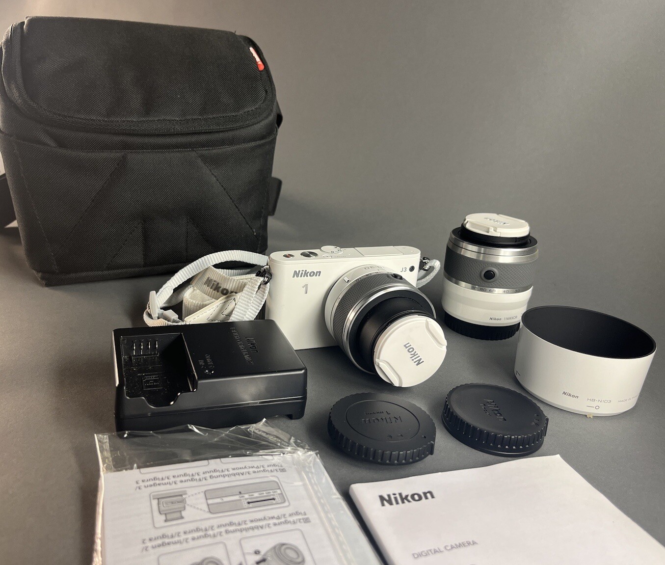 Nikon 1 J3 14.2MP Digital Camera w/ 1030mm Lens & 30110mm Lens! W/ Bag eBay