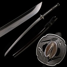 40'' Japanese Katana Samurai Sword T10 Steel Clay Tempered Razor Sharp Full Tang