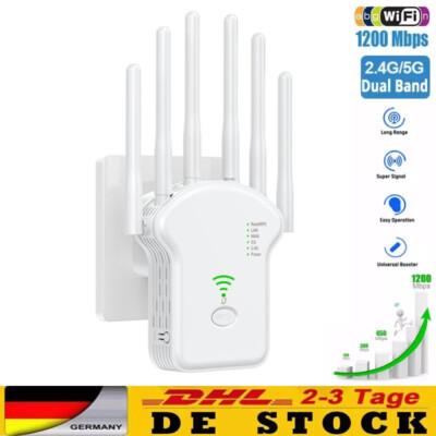 WLAN Repeater Router Range 1200Mbps WIFI Signal Verstärker Access Point Booster