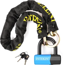 Motorcycle Chain Locks 3.1FT Motorcycle Lock 10Mm/0.42Inch Thick Bike Chain Lock