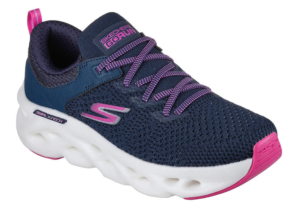 NEU SKECHERS GORUN SWIRL TECH DASH CHARGE Damenschuhe blau marineblau rosa NETZ