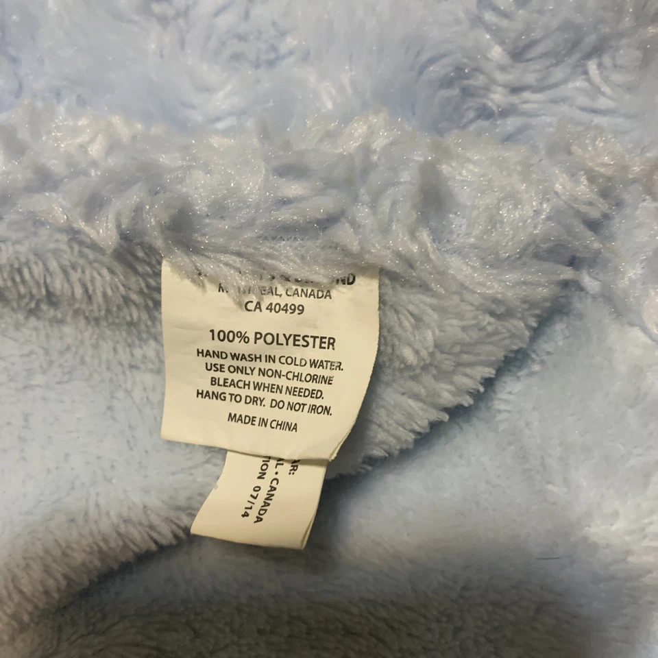 Mantas y más allá azul caballo mecedor bebé manta remolino piel felpa esquinas redondas Foto 3 de 3