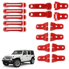 Exterior Tailgate Door Hinge & handle Cover Trim Decor For Jeep Wrangler JL 18+