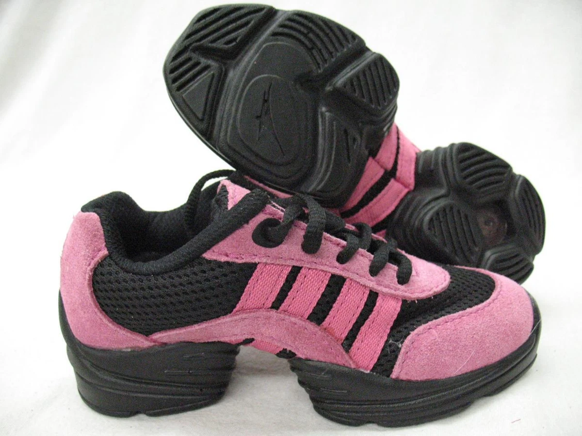 So Danca DK69 Split Rubber Sole Dancewear Lace Up Shoes Sneakers Pink Black Kids