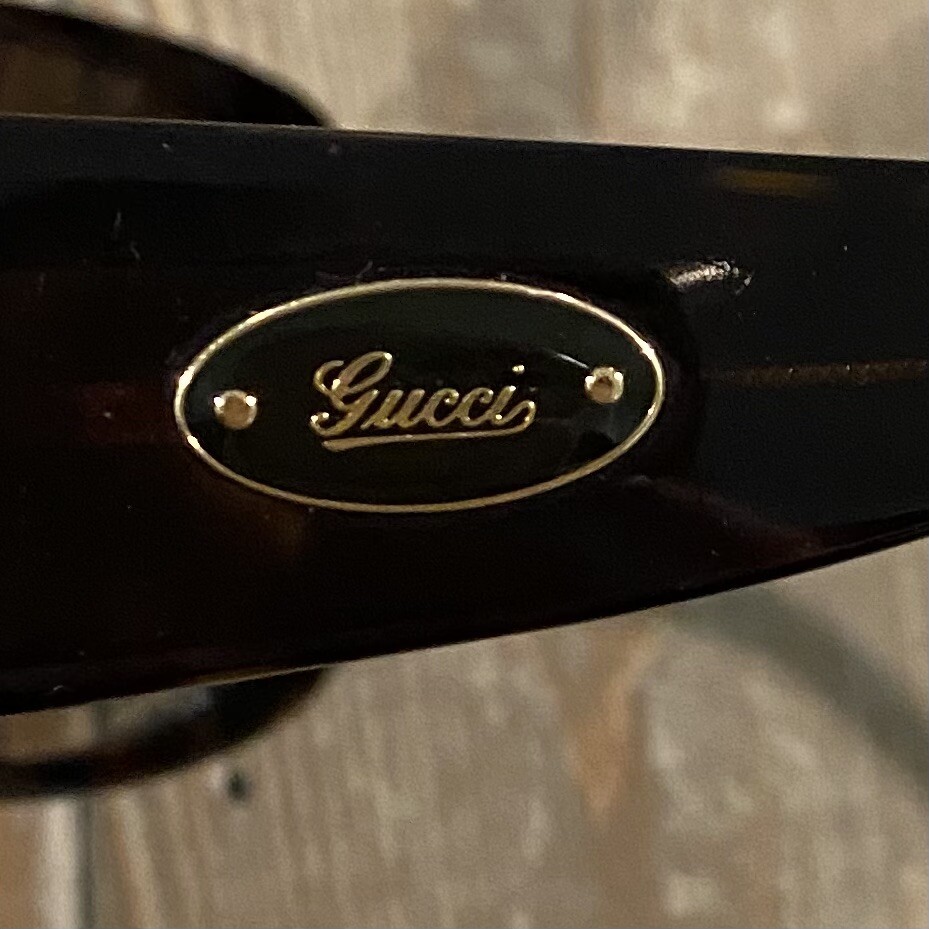 VINTAGE GUCCI Tortoise Shell Sunglasses Acetate & Case No Scratches Authentic image 9