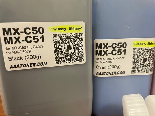 (300g/200g) 4 Toner Refill for Sharp MX-C507F, MX-C407F, MX-C507P, MX-C50, MXC51 - Picture 3 of 10