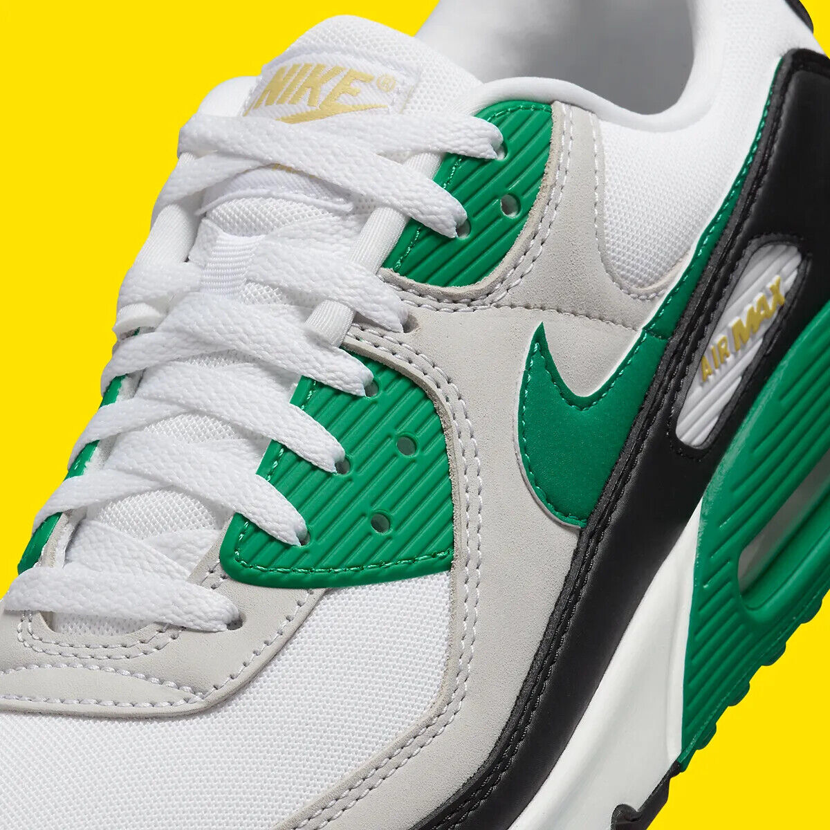 Nike Air Max 90 Shoes White Malachite Black FB9658-102 Men's Nike Air Max 90 Shoes White Malachite Black FB9658-102 Men's