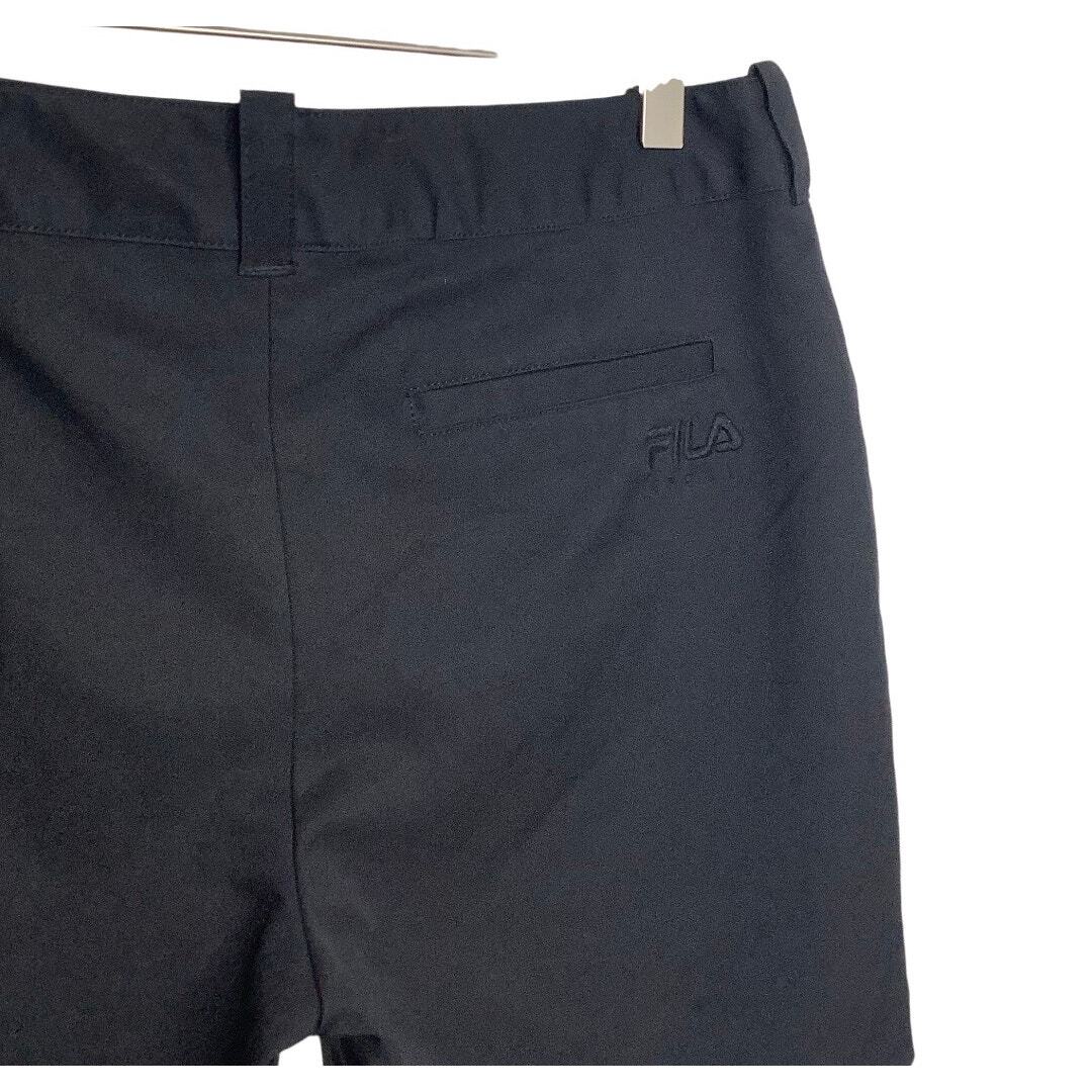 Pantaloncini FILA Sport Golf neri per prestazioni atletiche tasche con cerniera 8