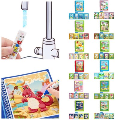 Children's Water Drawing Book Reusable Kindergarten Puzzle Coloring Book Baby